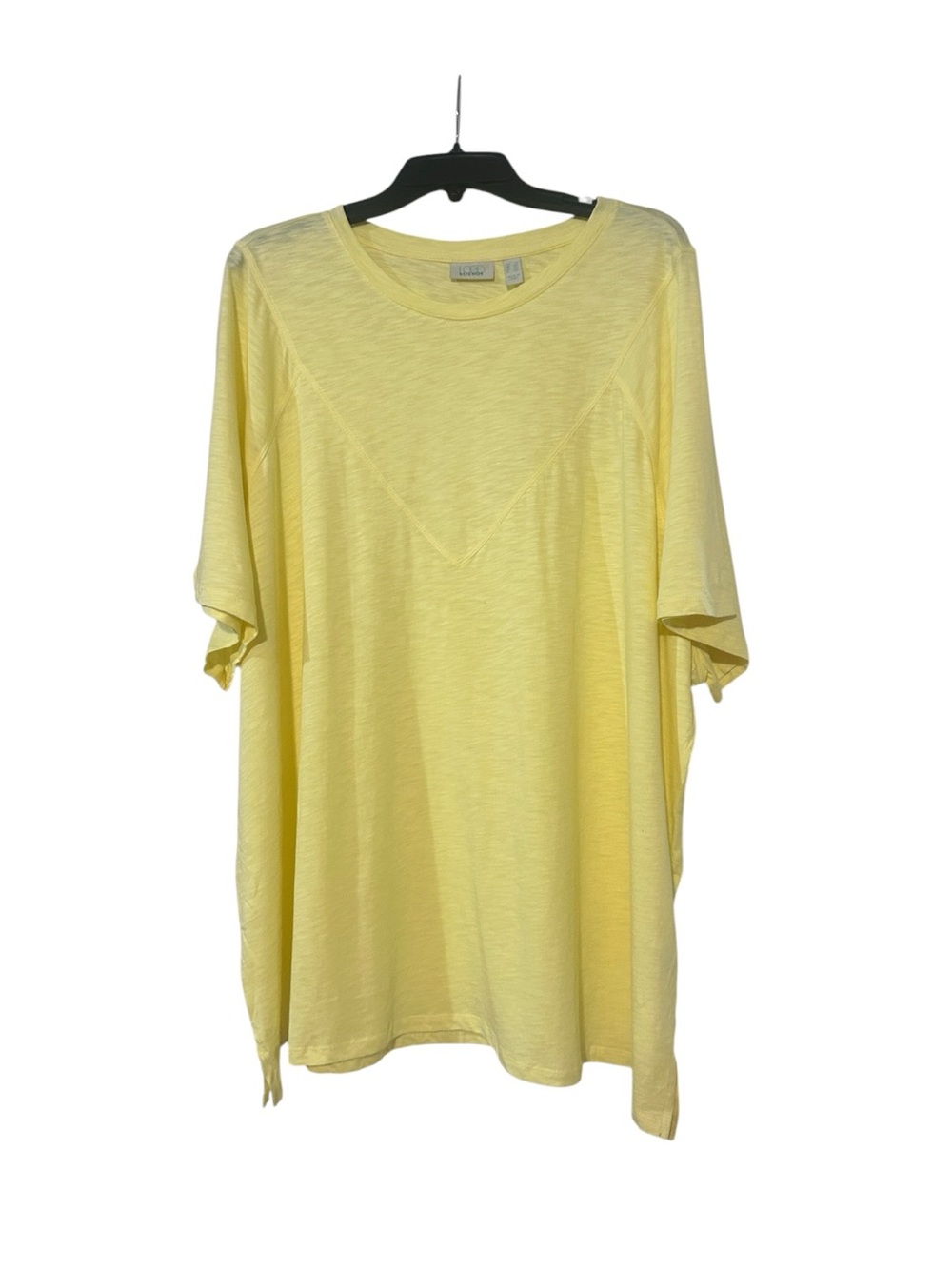 LOGO by Lori Goldstein Yellow Short Sleeve Tee